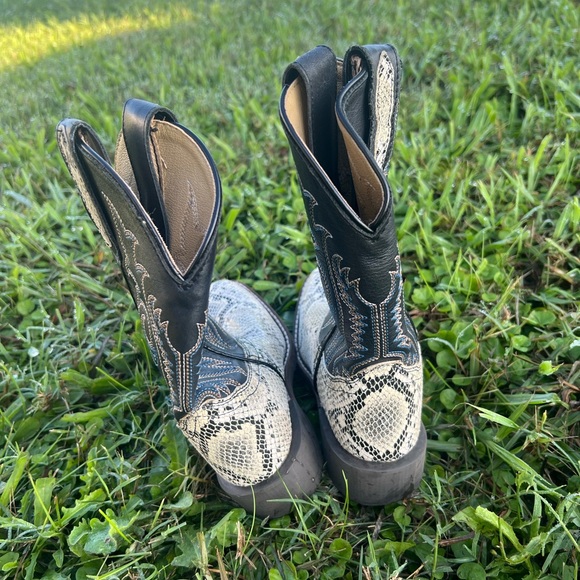 Smoky Mountain Snakeskin Leather Western Boots Size Kids 13 - Picture 4 of 4